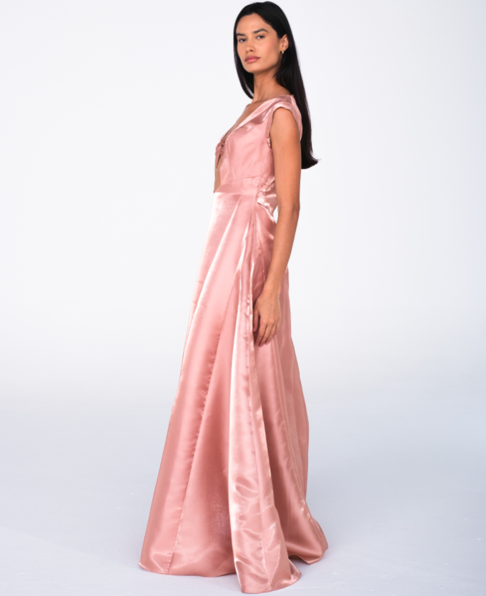 Jaw-Dropping in Blush: Sara Pedram's Pink Evening Dress Is the Moment   Flying Solo Paris