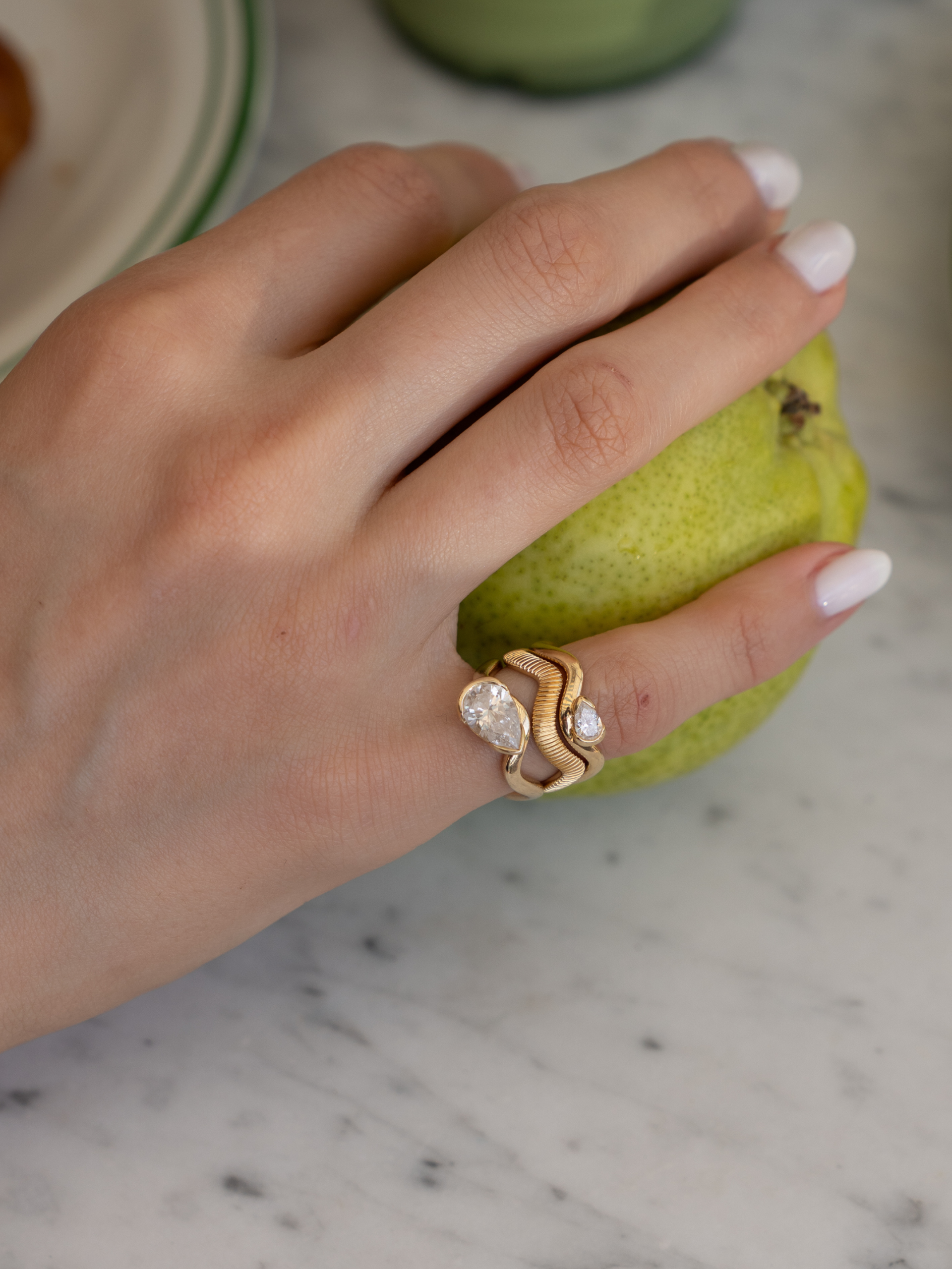 SETTE Jewelry Coquette Pear Lab Diamond Pinky Ring – Flying Solo NYC